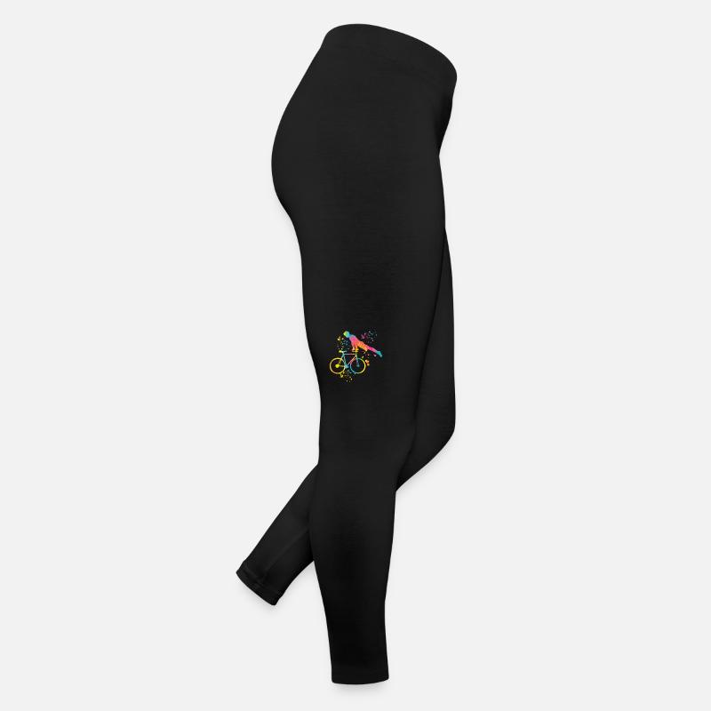 Kunstradfahren Kunstradfahrer - Frauen Jersey Leggings - Schwarz
