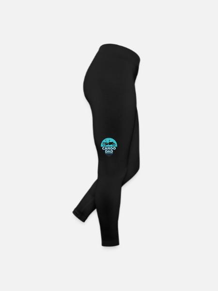 Cargo Dad Lastenrad Cargobike - Frauen Jersey Leggings - Schwarz - Rechts