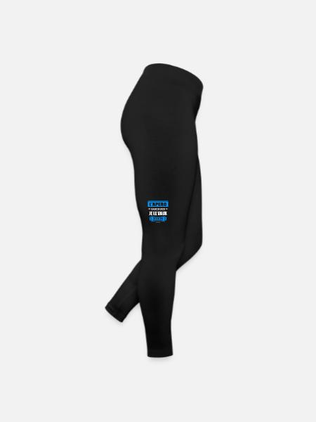 L'APÉRO PARCE QUE JE LE VAUX BIEN - Legging en jersey Femme - noir - Droite