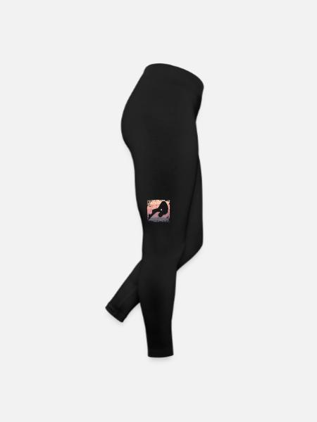 Diving, Artistic Jumping, Synchronized Diving - Women’s Jersey Leggings - black - Right
