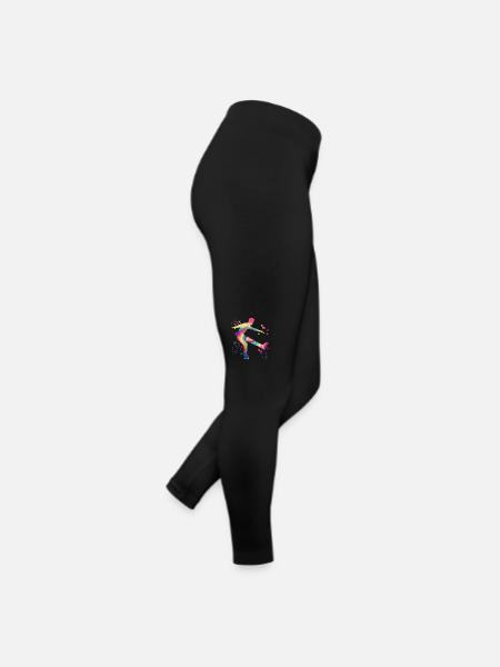 Patineur artistique Patinage sur glace Patinage artistique - Legging en jersey Femme - noir - Droite