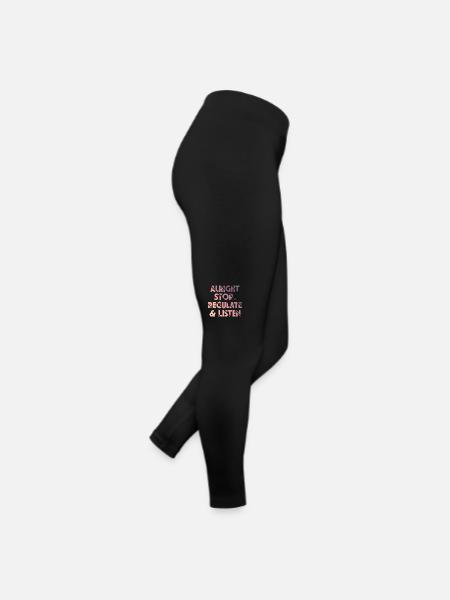 Stop Regulating and Listening Teacher - Women’s Jersey Leggings - black - Right