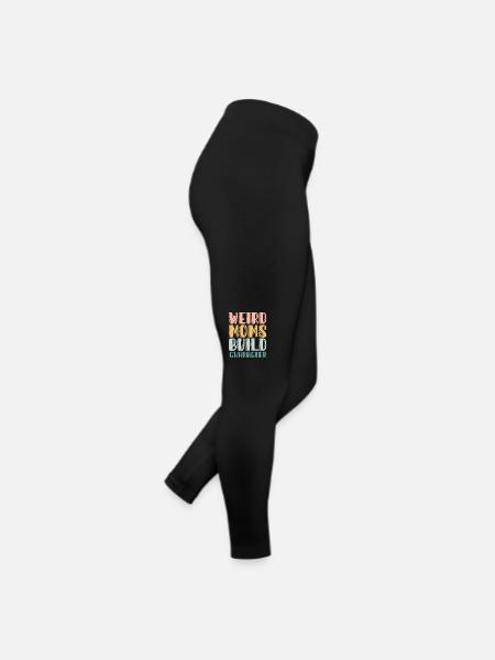 Weird Moms Build Character - Women’s Jersey Leggings - black - Right