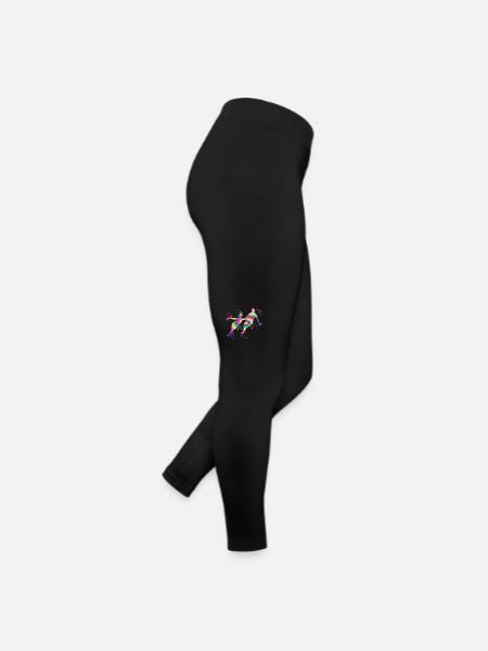 Eiskunstläufer Schlittschuhlaufen Eiskunstlauf - Frauen Jersey Leggings - Schwarz - Rechts