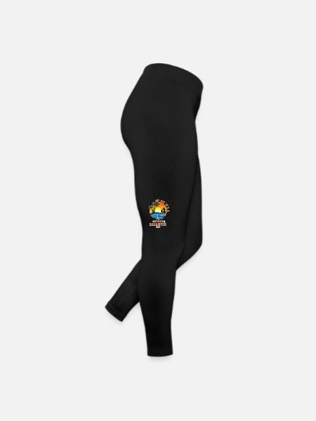 Mutter-tochter-reise 2024 - Frauen Jersey Leggings - Schwarz - Rechts