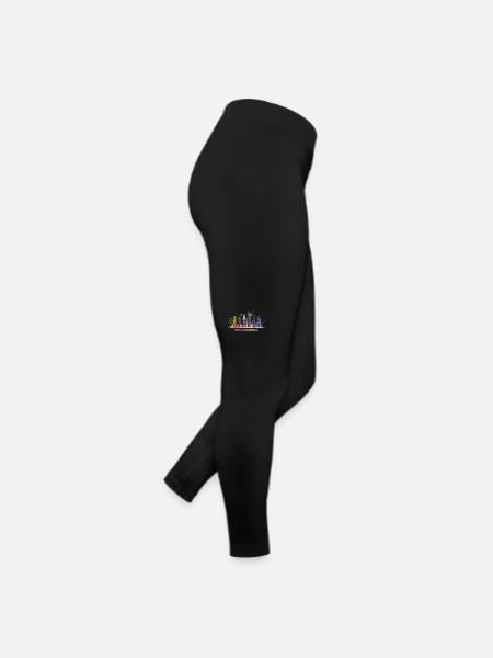 Philadelphie : Skyline, Philadelphie - Legging en jersey Femme - noir - Droite