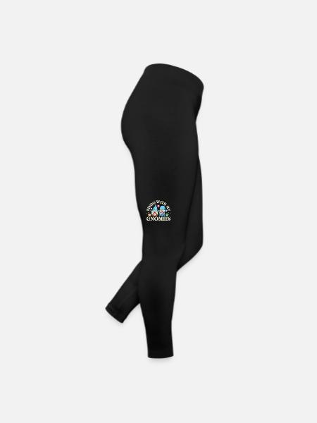 Bingo Mit Meinen Gnomies Lustiges Bingo - Frauen Jersey Leggings - Schwarz - Rechts