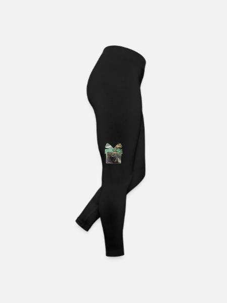 Du bist wichtig - Frauen Jersey Leggings - Schwarz - Rechts