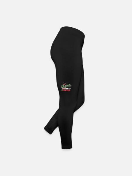 Christmas Loading Ladebalken Weihnachten - Frauen Jersey Leggings - Schwarz - Rechts