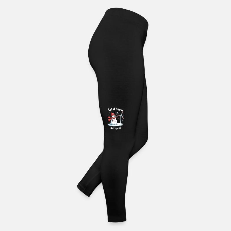 Stop Wind Turbines - Let it Snow, Not Spin Women’s Jersey Leggings