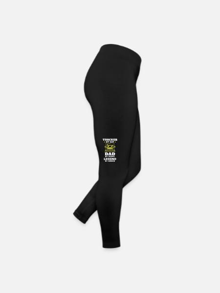 Trucker und Papa – Held auf der Straße und zuhause - Frauen Jersey Leggings - Schwarz - Rechts