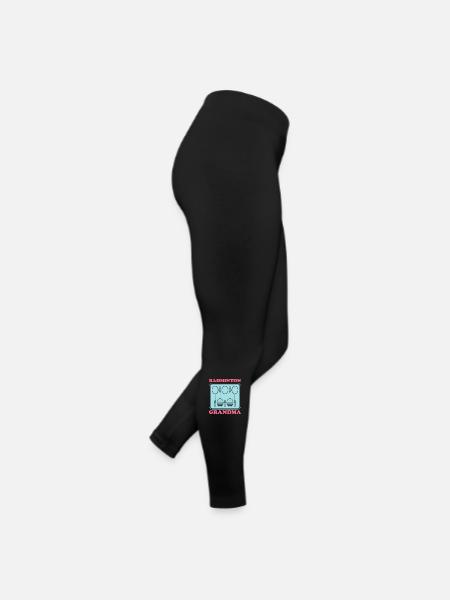 Badminton Grandma Badmintonspielerin Geschenk - Frauen Jersey Leggings - Schwarz - Rechts