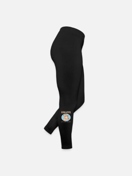 Cadeau girafe drôle de girafe - Legging en jersey Femme - noir - Droite