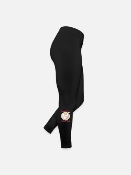 Seidenhuhn Silkie Hühner Seidenhühner Geschenk - Frauen Jersey Leggings - Schwarz - Rechts