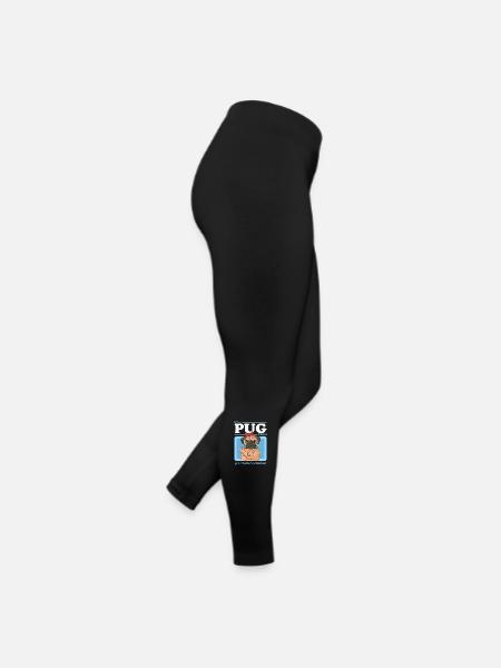 Pug Dogs Dog Owners Dog Owners Gift - Women’s Jersey Leggings - black - Right