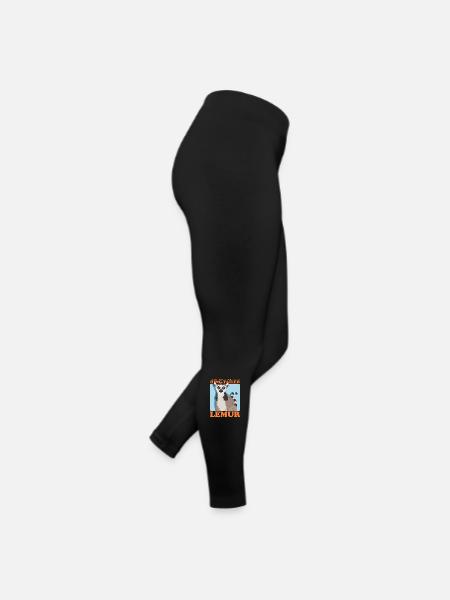 Lemur Ringed Tail Ringed Lemur Gift - Women’s Jersey Leggings - black - Right
