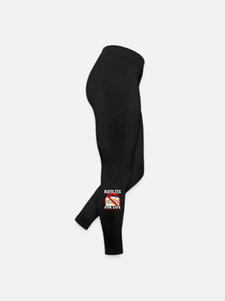 Mayonnaise Mayoless Mayo Gift - Women’s Jersey Leggings - black - Right