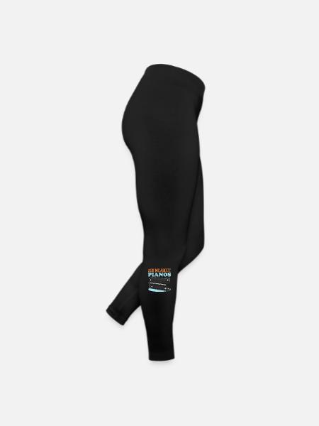 Piano Pianiste Piano Pianiste Cadeau - Legging en jersey Femme - noir - Droite