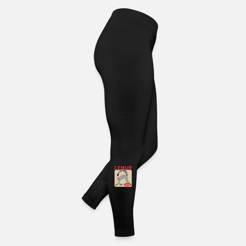 Lémurien, lémurien à queue bouclée, créature annelée, cadeau Legging en jersey Femme