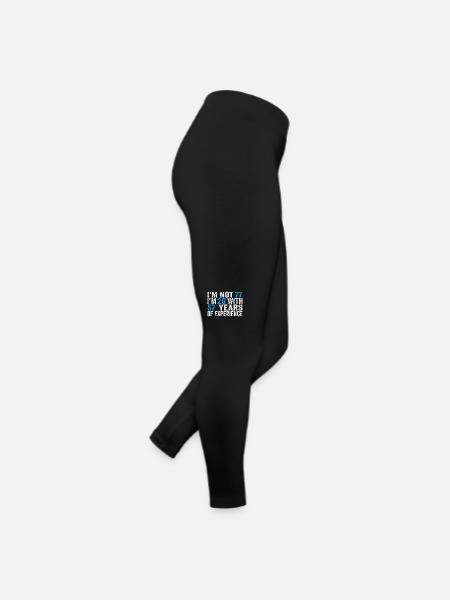 77 Years Old Birthday Funny Birthday Idea Humor 77 - Women’s Jersey Leggings - black - Right