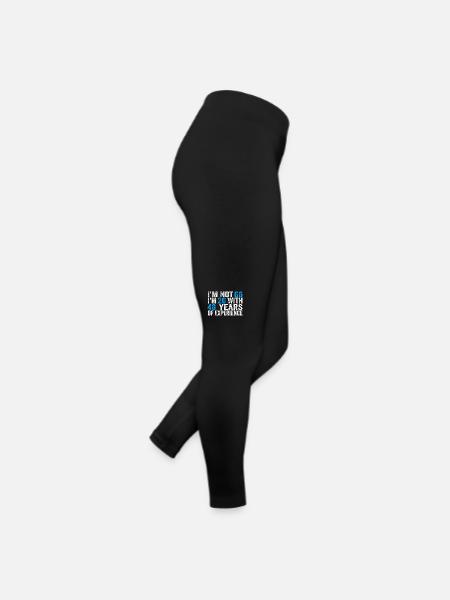 66 Years Old Birthday Funny Birthday Idea Humor 66 - Frauen Jersey Leggings - Schwarz - Rechts