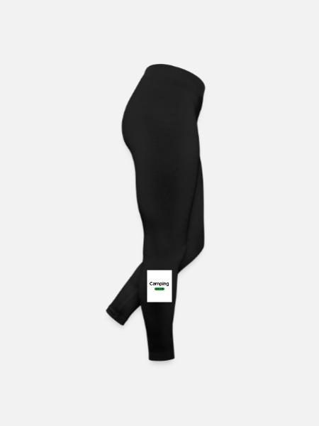 "Camping is my Life" - Women’s Jersey Leggings - black - Right