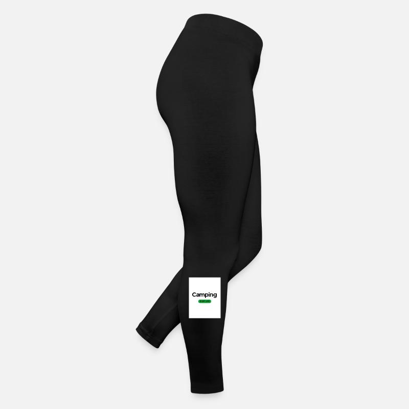 "Camping is my Life" - Women’s Jersey Leggings - black