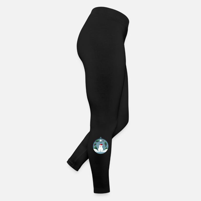 Eisbär in Weihnachtskugel Frauen Jersey Leggings
