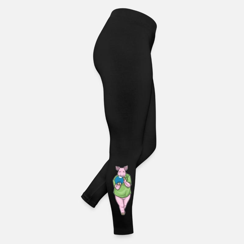Cochon Bowling Boule de bowling Legging en jersey Femme