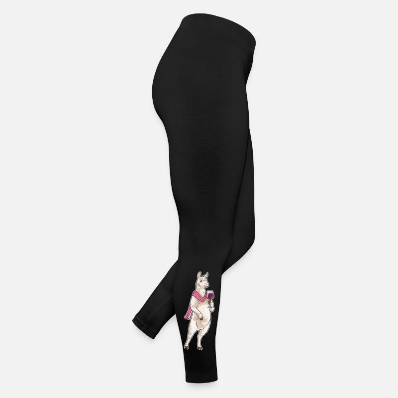 Llama Red Wine Women’s Jersey Leggings