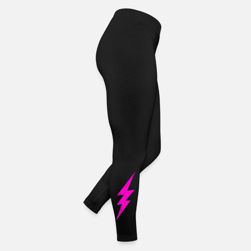 Leuchtender Pinker Blitz Frauen Jersey Leggings