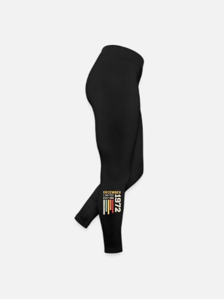 Décembre 1972 - Cadeau anniversaire Décembre 1972 - Legging en jersey Femme - noir - Droite