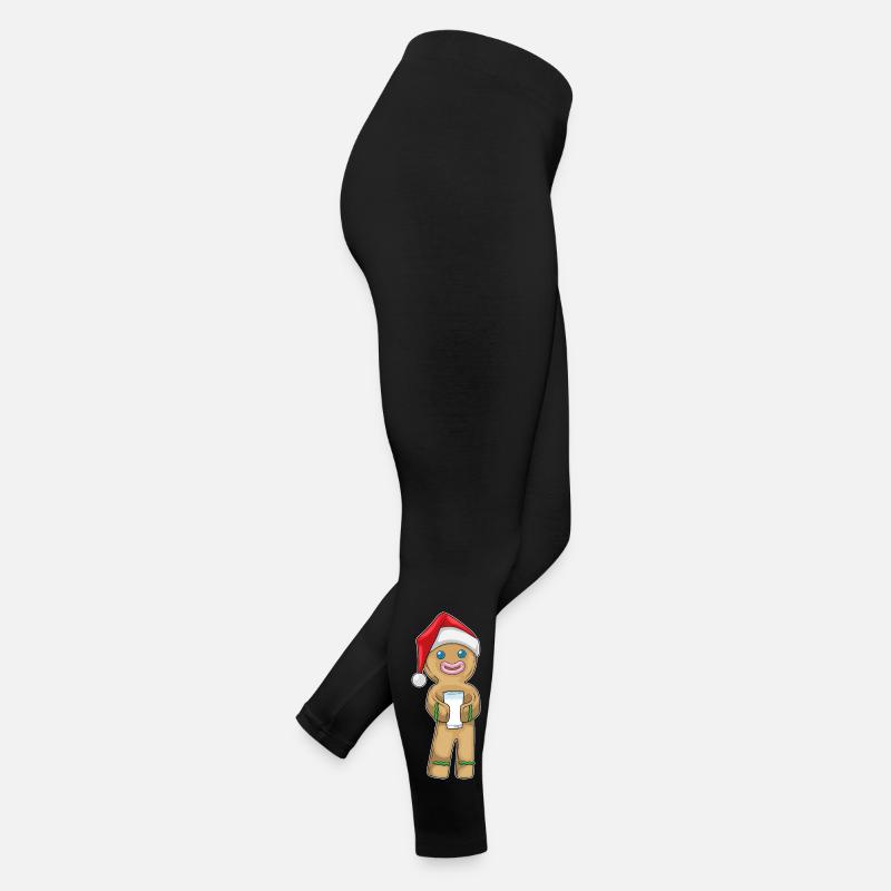 Lebkuchenmann Weihnachten Milch Frauen Jersey Leggings
