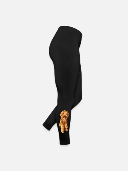 Goldendoodle Schnoodle - Frauen Jersey Leggings - Schwarz - Rechts