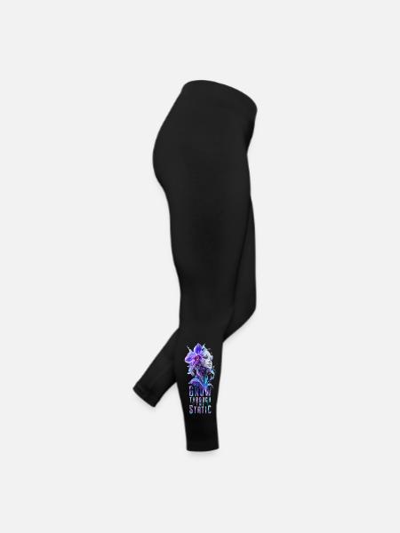 Wechse durch das Rauschen - Frauen Jersey Leggings - Schwarz - Rechts