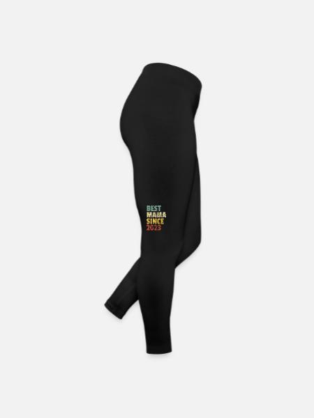 Design rétro cool pour maman de fils ou de fille. - Legging en jersey Femme - noir - Droite
