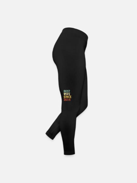 Beste Ehefrau seit 2004 Lustiger Jahrestag Geburtstag - Frauen Jersey Leggings - Schwarz - Rechts