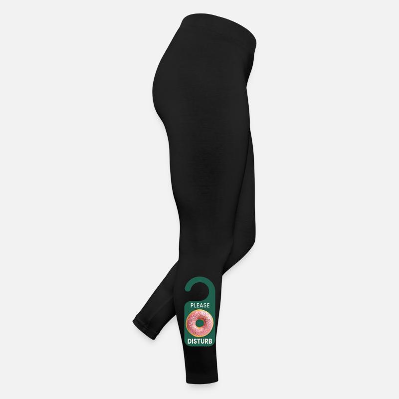 S’il vous plaît, dérangez Lustiger Donut Spruch Legging en jersey Femme
