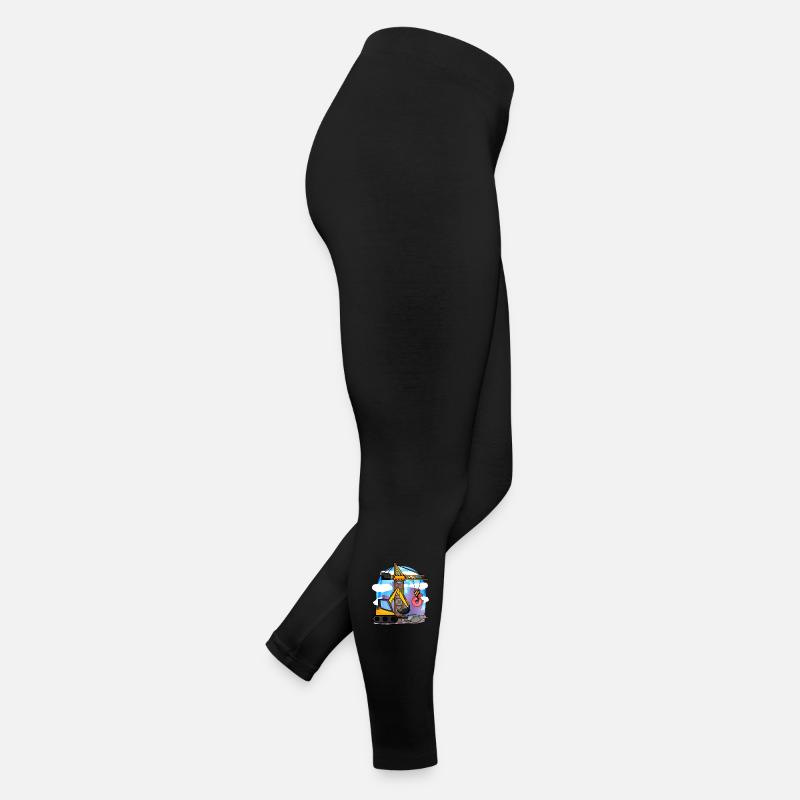 6th birthday 6 years crane construction site excavator boy Women’s Jersey Leggings