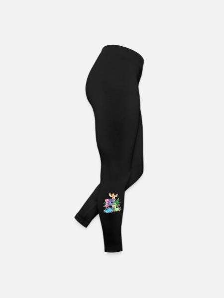 5 Jahre alt - 5. Geburtstag mit Tier Motiv - Frauen Jersey Leggings - Schwarz - Rechts