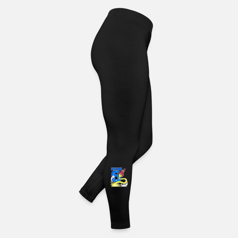 6 Geburtstag Junge Astronaut Rakete - sechs Jahre Frauen Jersey Leggings