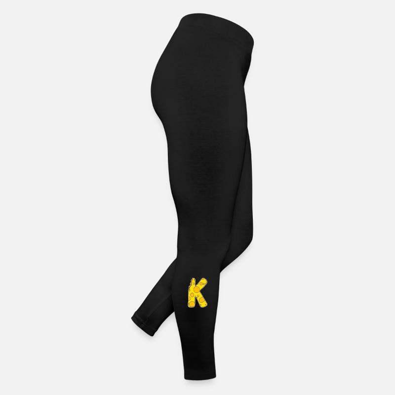 Buchstabe K - Anfangsbuchstabe K - Käse Motiv Frauen Jersey Leggings