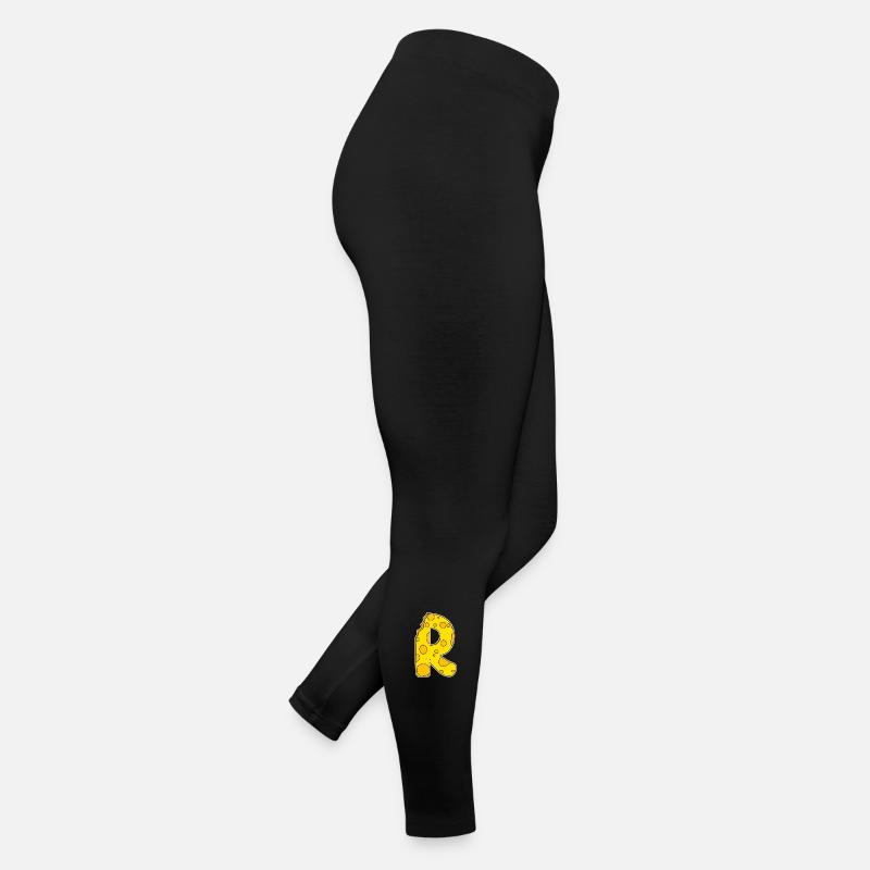 Buchstabe R - Anfangsbuchstabe R - Käse Motiv Frauen Jersey Leggings