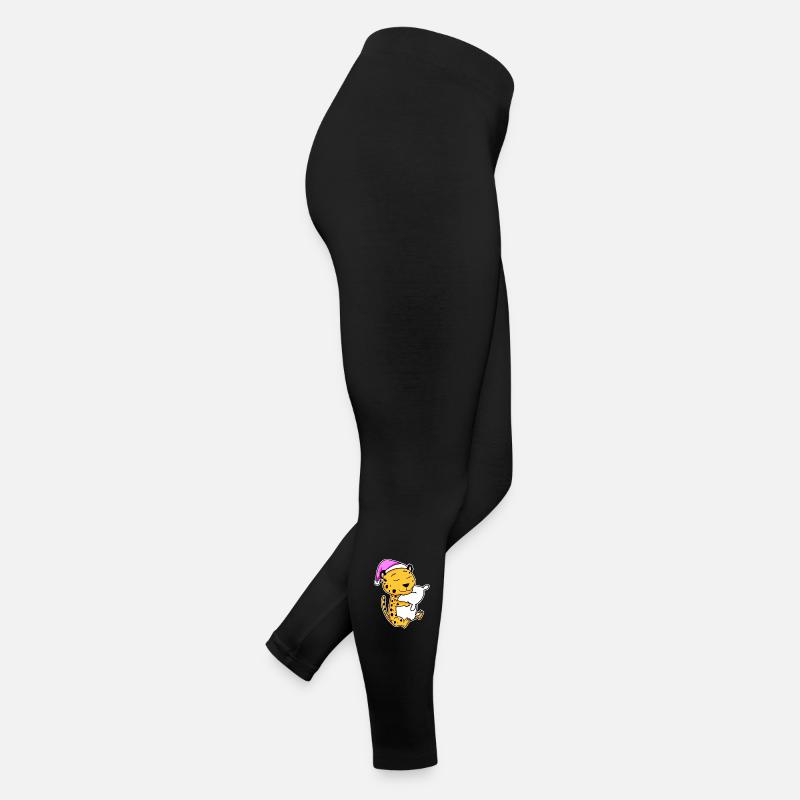 Gepard Müde Ausschlafen Schlafen Mädchen Frauen Jersey Leggings