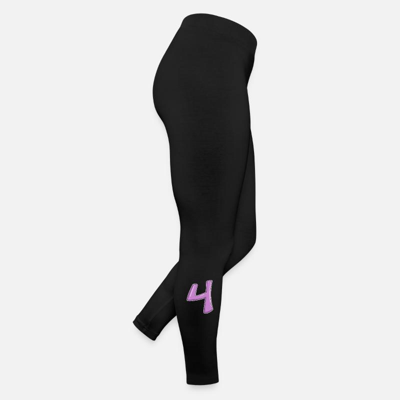 4 - Vier Zahl Nummer Frauen Jersey Leggings
