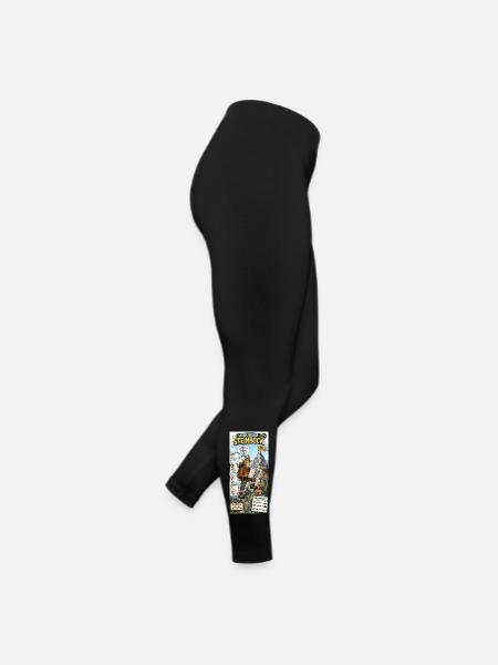 Steinbock - Gipfelziele in kleinen Etappen planen - Frauen Jersey Leggings - Schwarz - Rechts