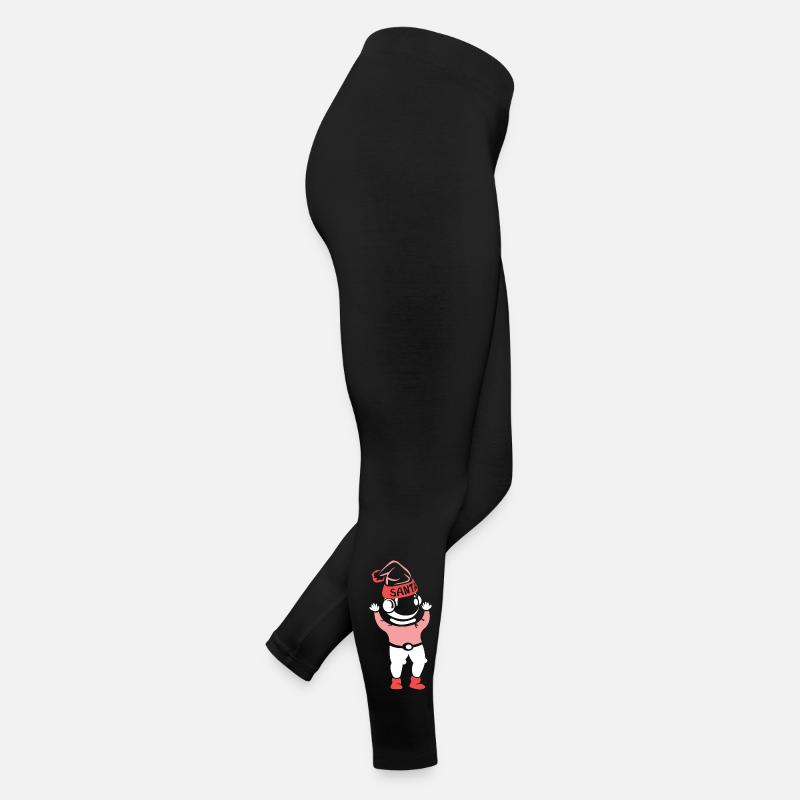 Santa Claus Xmas Astronaut Space Icon Graphic Women’s Jersey Leggings