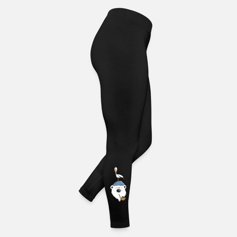 Bär mit Möwe Frauen Jersey Leggings