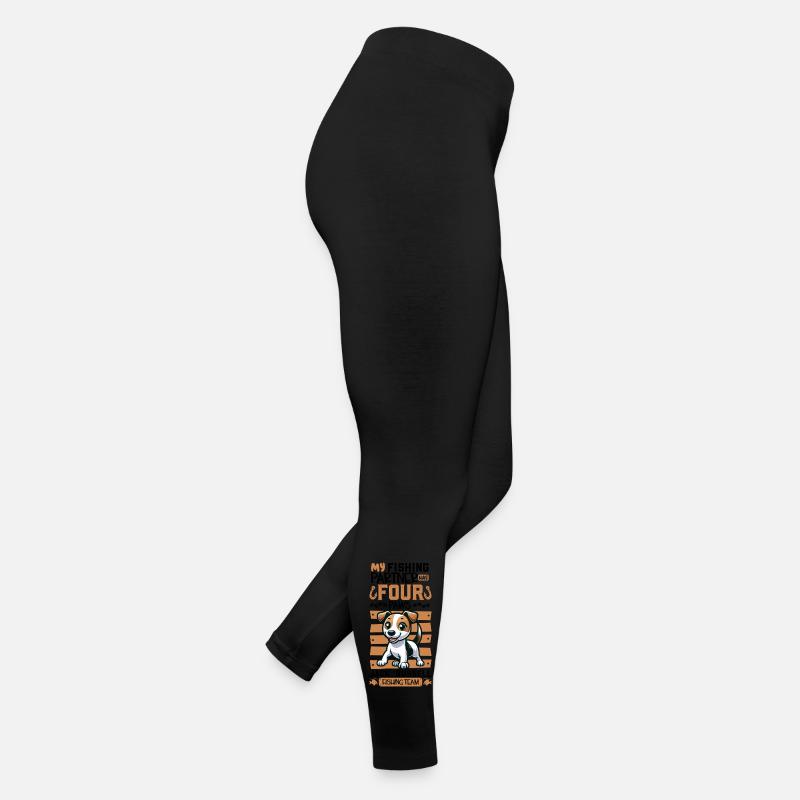 Angeln und Jack Russell Terrier Frauen Jersey Leggings