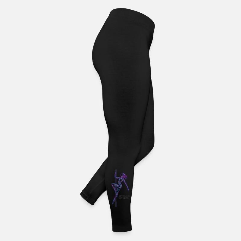 Pole Dance Line Art – Strong Woman Gift Women’s Jersey Leggings